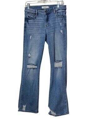Hidden LA Womens 28 Distressed Jeans Vtg Flare Leg Light Wash Grunge Street